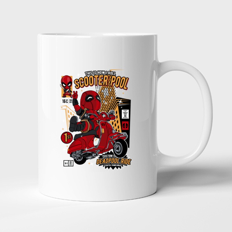 Deadpool Scooter Pool Bögre