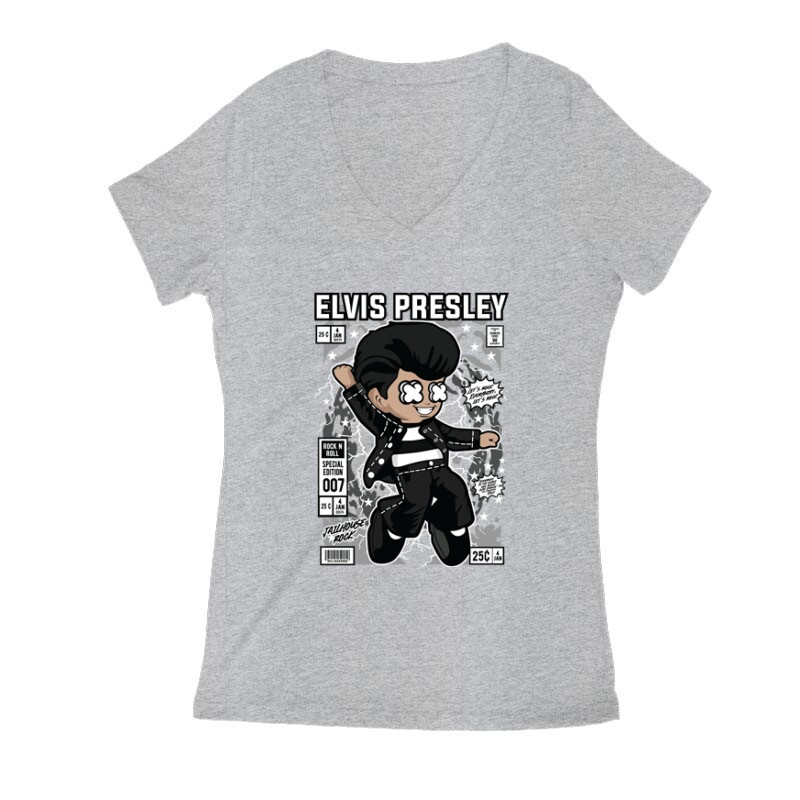 Elvis Presley Női V Kivágott póló
