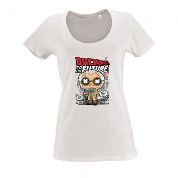Emmett Brown Back to the future Női O Nyakú Póló