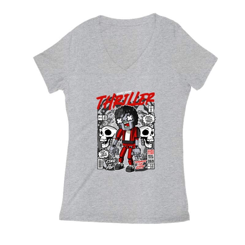 Michael Jackson thriller 2 Női V Kivágott póló