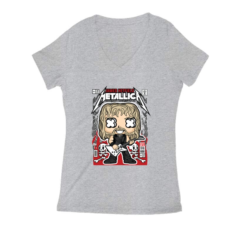 James Hetfield Metallica Női V Kivágott póló