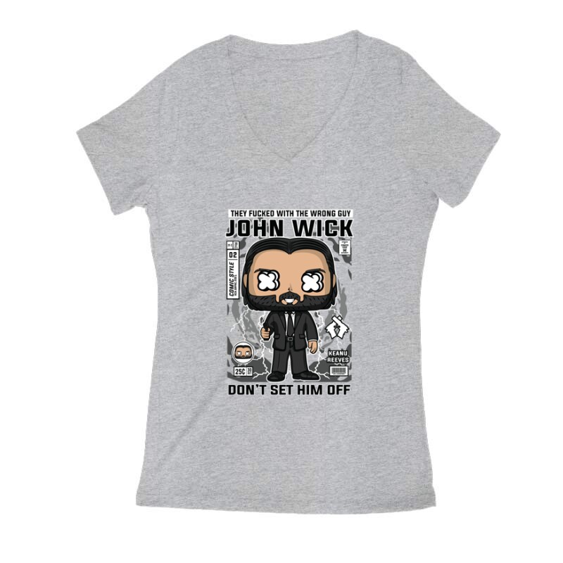 John Wick Női V Kivágott póló