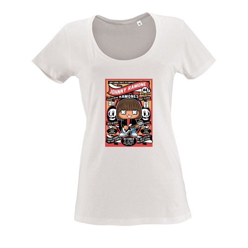 Johnny Ramone Női O Nyakú Póló