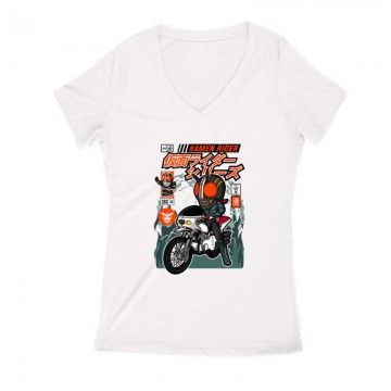 Kamen rider Női V Kivágott póló