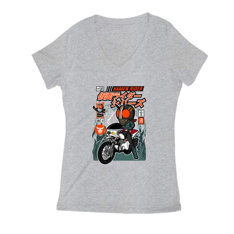 Kamen rider Női V Kivágott póló