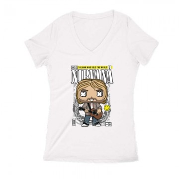 Nirvana Női V Kivágott póló