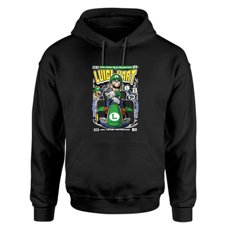 Luigi Karting Unisex Kapucnis Pulcsi