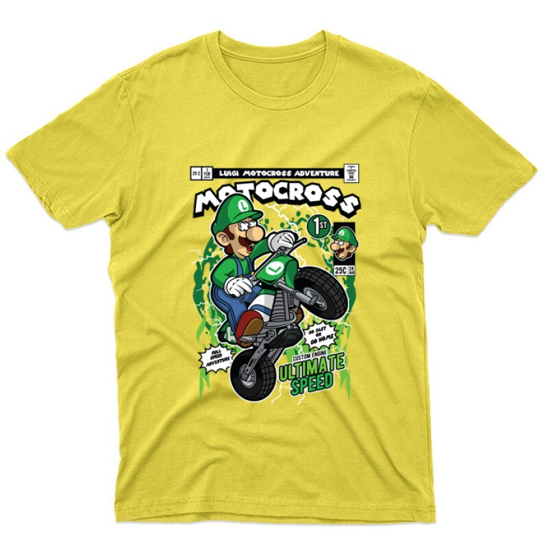 Luigi Motocross Unisex Póló