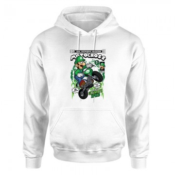 Luigi Motocross Unisex Kapucnis Pulcsi