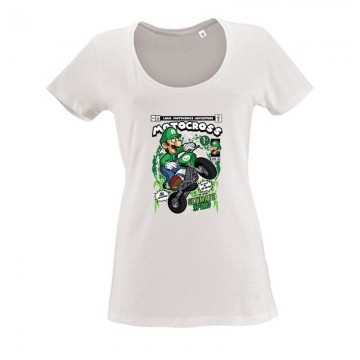 Luigi Motocross Női O Nyakú Póló