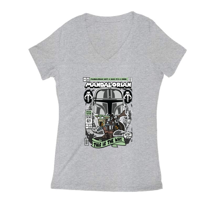 The Mandalorian Női V Kivágott póló