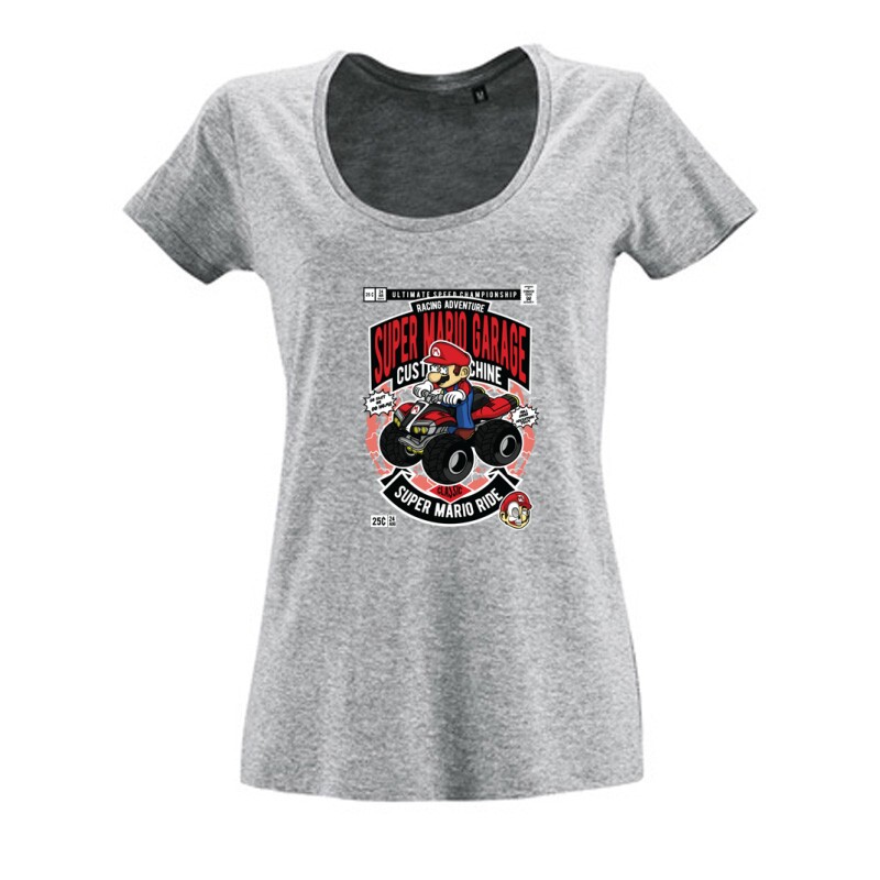 Super Mario garage Női O Nyakú Póló