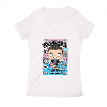 Mark Hoppus Blink 182 Női V Kivágott póló