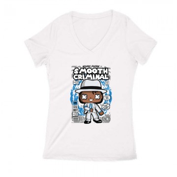 Smooth Criminal Michael Jackson Női V Kivágott póló