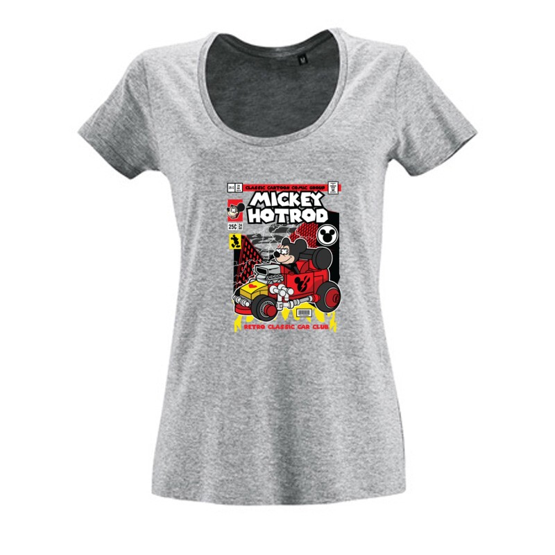 Mickey Hotrod Női O Nyakú Póló