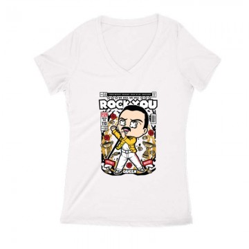 He Will Rock You Freddie Mercury Női V Kivágott póló