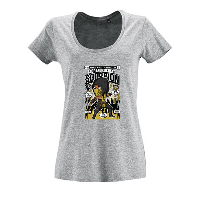 Mortal combat Scorpion Női O Nyakú Póló