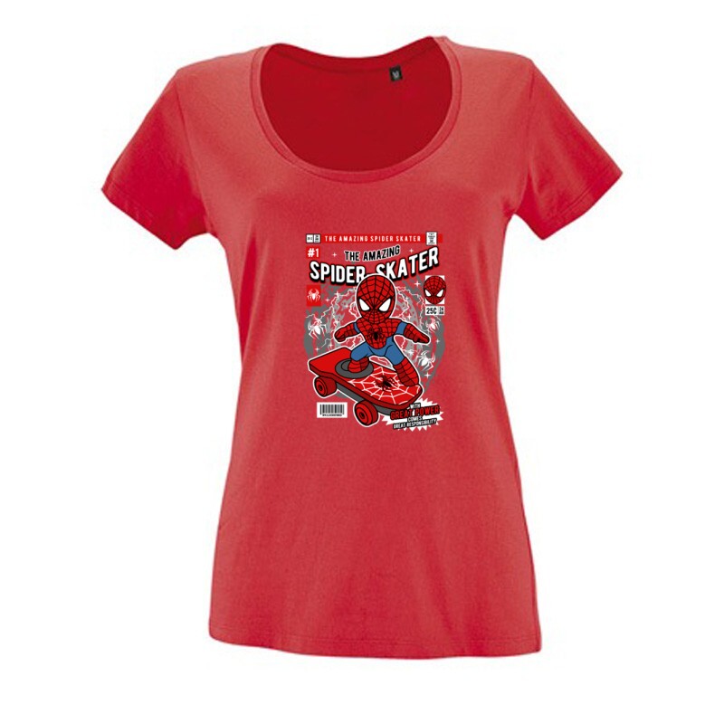 Spider Skater Női O Nyakú Póló