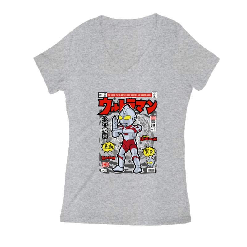 Ultraman Női V Kivágott póló