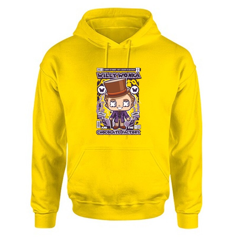 Willy Wonka Unisex Kapucnis Pulcsi
