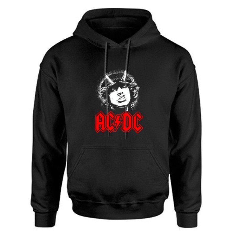 AC DC Face Unisex Kapucnis Pulcsi