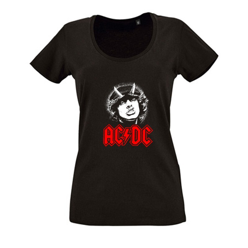 AC DC Face Női O Nyakú Póló