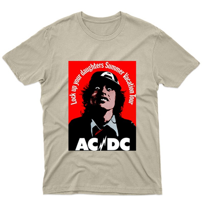 AC DC Lock up Unisex Póló