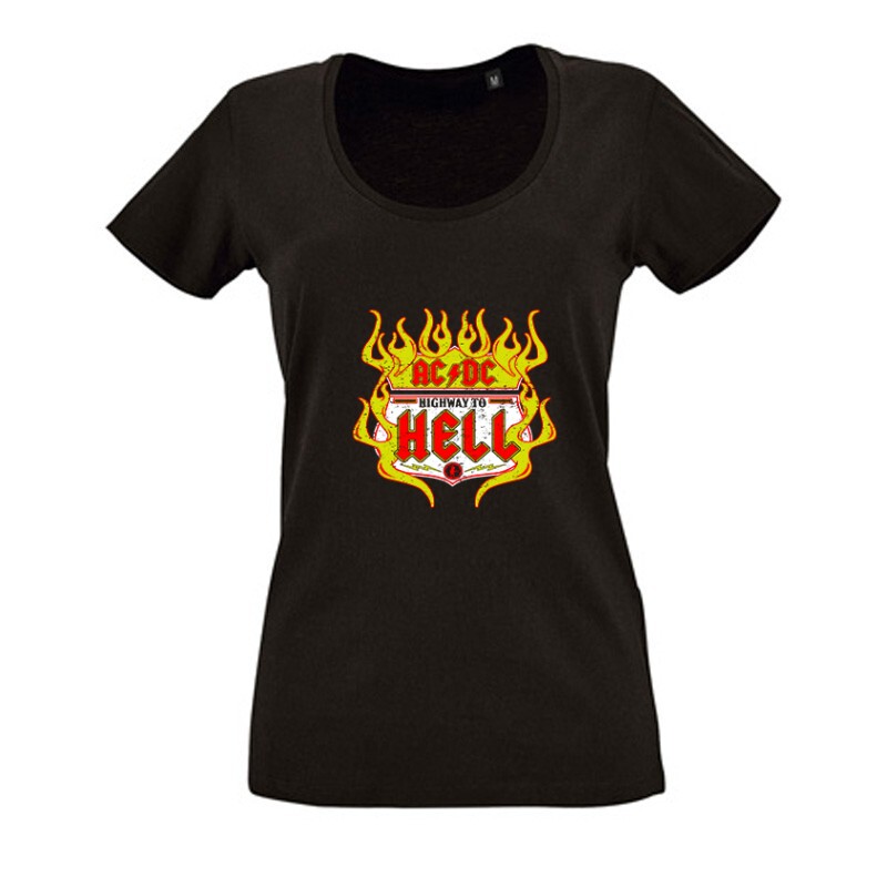 AC DC Highway to hell Női O Nyakú Póló