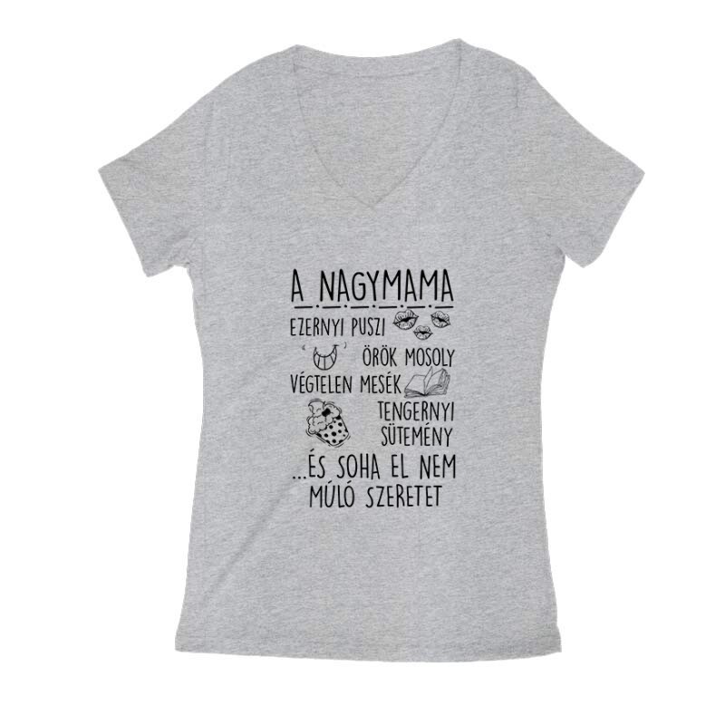 El nem múló szeretet (mama) Női V Kivágott póló