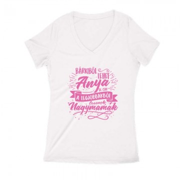 Legjobbak lesznek Nagymamák Női V Kivágott póló
