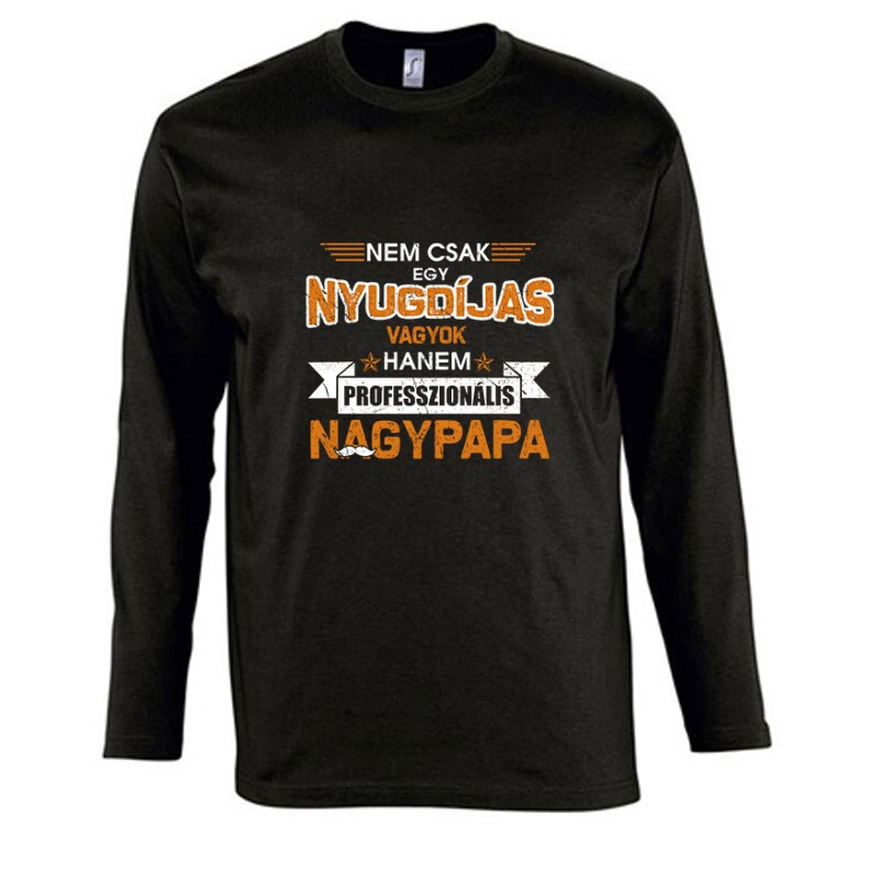 Professzionális Nagypapa Hosszú Ujjú Póló
