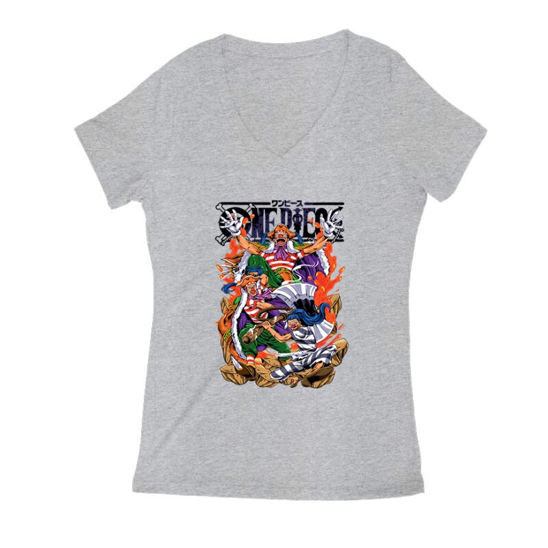 One Piece Buggy Női V Kivágott póló