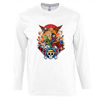 One Piece Team Luffy Hosszú Ujjú Póló