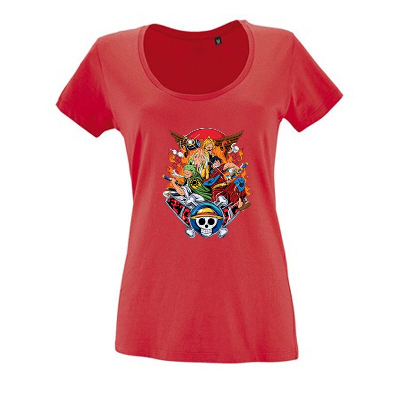 One Piece Team Luffy Női O Nyakú Póló
