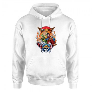 One Piece Team Luffy Unisex Kapucnis Pulcsi