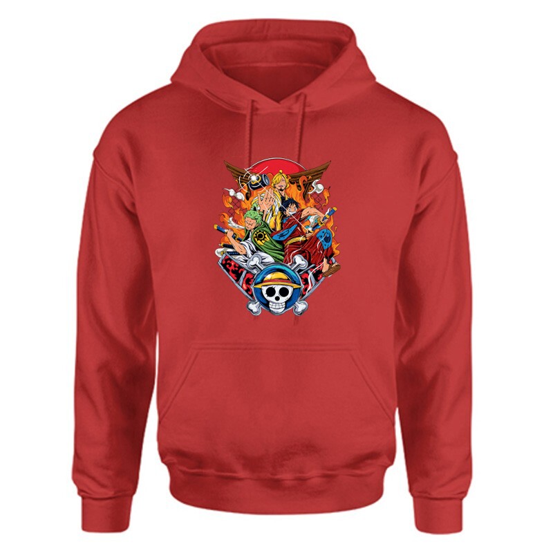 One Piece Team Luffy Unisex Kapucnis Pulcsi