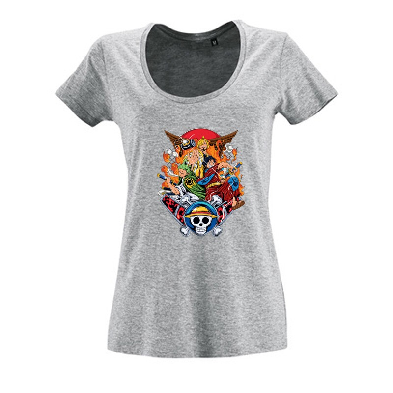 One Piece Team Luffy Női O Nyakú Póló