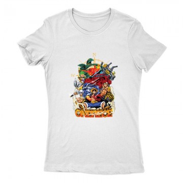 One Piece Luffy Compass Női Póló