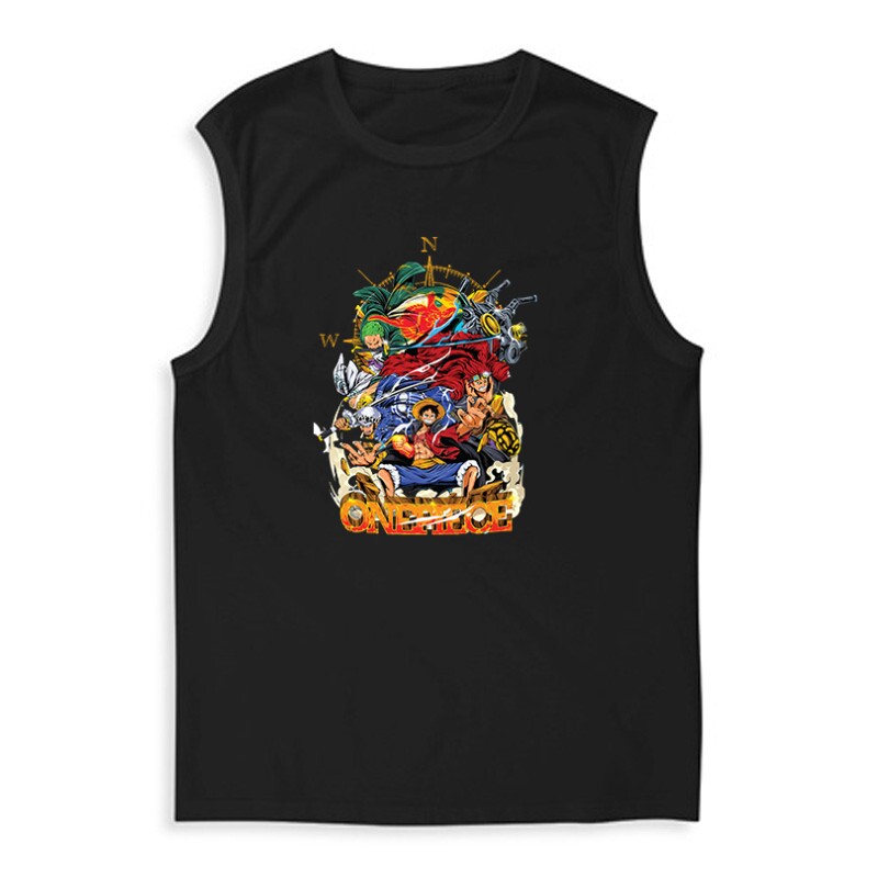 One Piece Luffy Compass Férfi Trikó