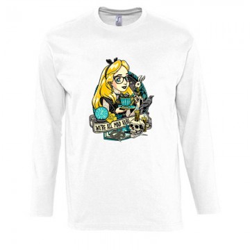 We're All Mad Here Hosszú Ujjú Póló