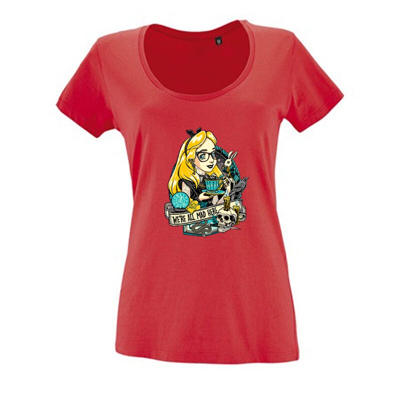 We're All Mad Here Női O Nyakú Póló