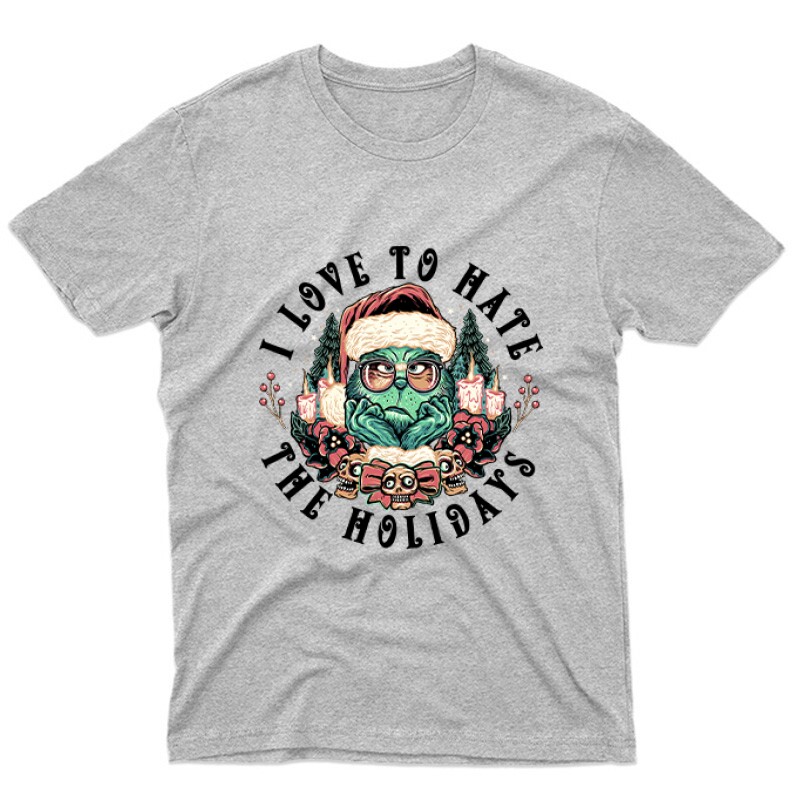 I love to hate grinch Unisex Póló