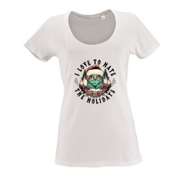 I love to hate grinch Női O Nyakú Póló