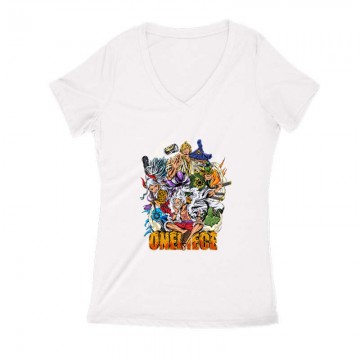 One Piece Crew Női V Kivágott póló