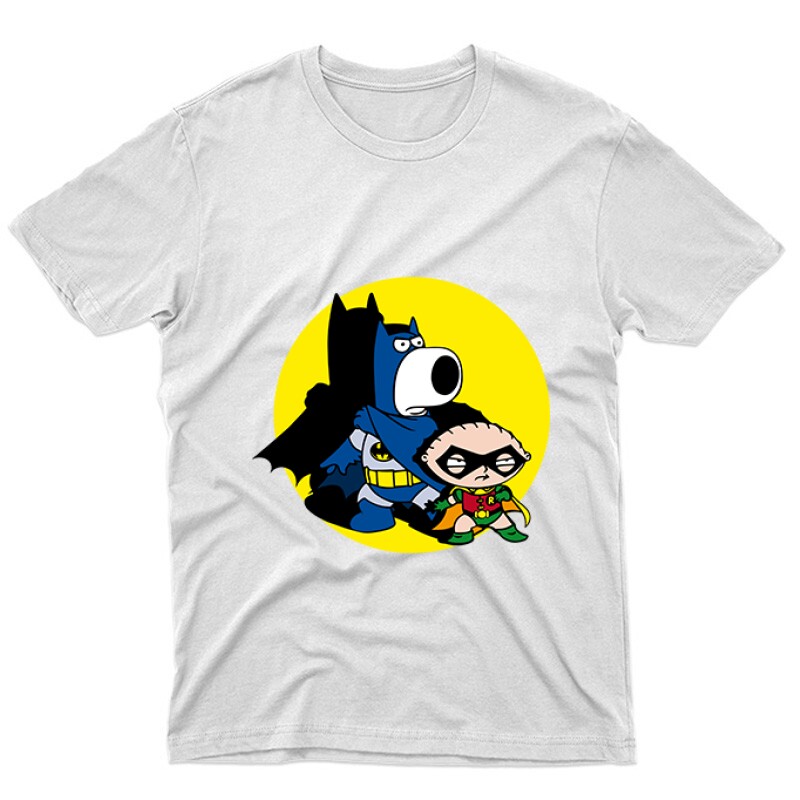 Brian és Stewie _ Batman Unisex Póló