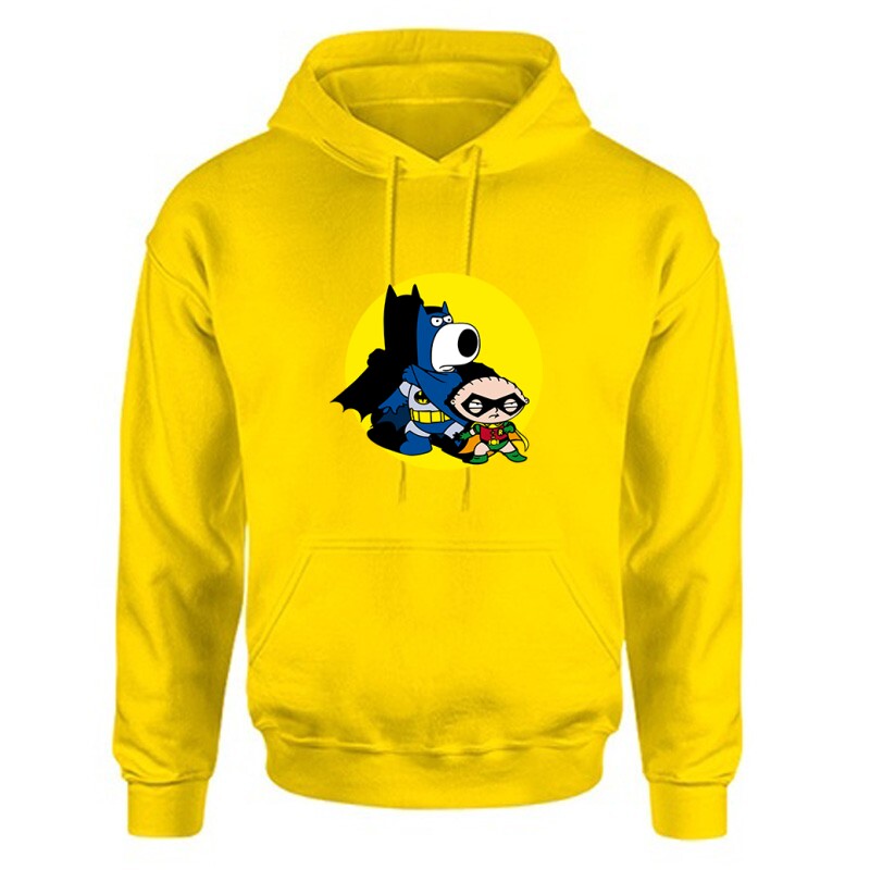 Brian és Stewie _ Batman Unisex Kapucnis Pulcsi