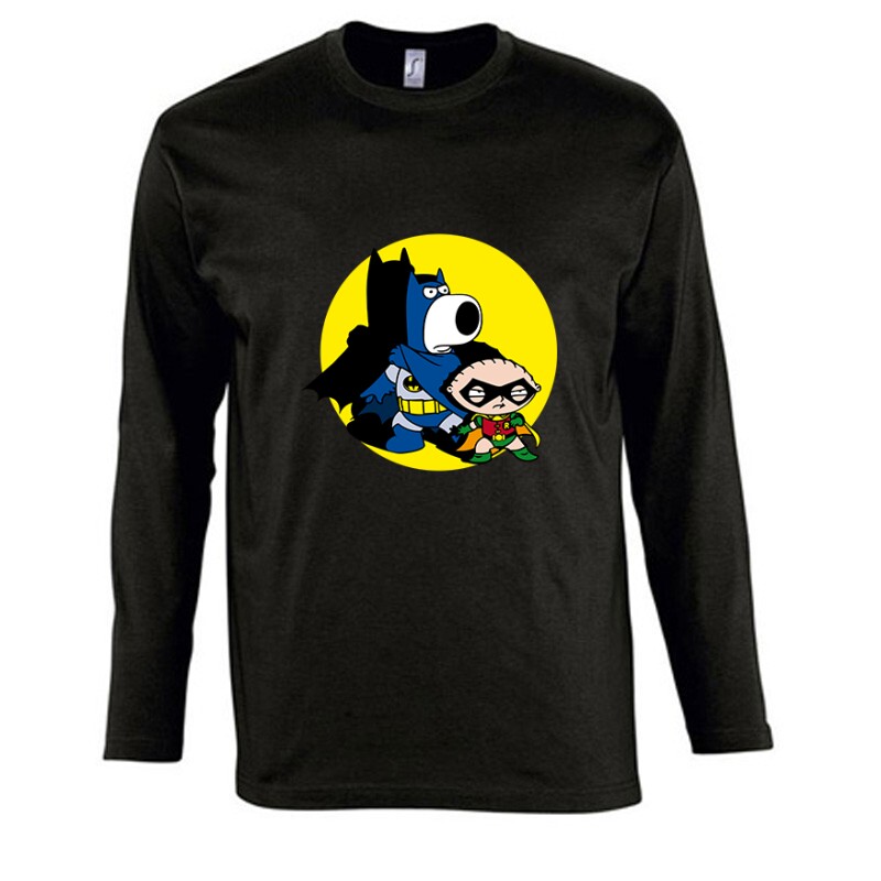 Brian és Stewie _ Batman Hosszú Ujjú Póló