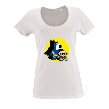 Brian és Stewie _ Batman Női O Nyakú Póló