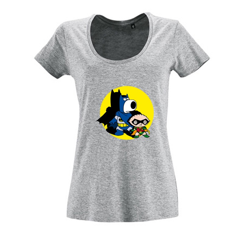 Brian és Stewie _ Batman Női O Nyakú Póló