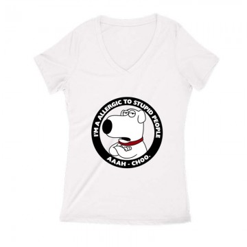 I'm Allergic (Brian) Női V Kivágott póló